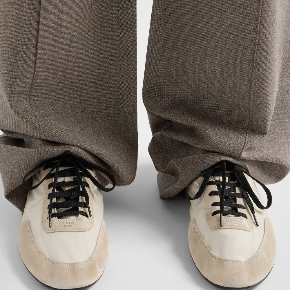 Prada Collapse Re-Nylon and suede elasticized sneakers - Picture 3 of 12